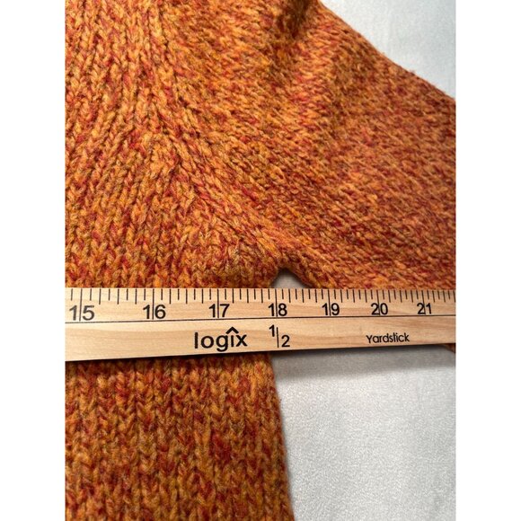 Vintage Eileen Fisher Womens Orange Wool Ribbed Knit Sweater Medium Academia Y2K - Picture 3 of 10